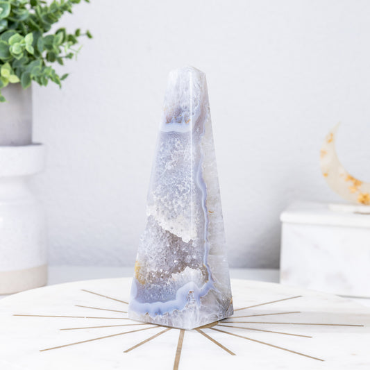 DRUZY AGATE OBELISK