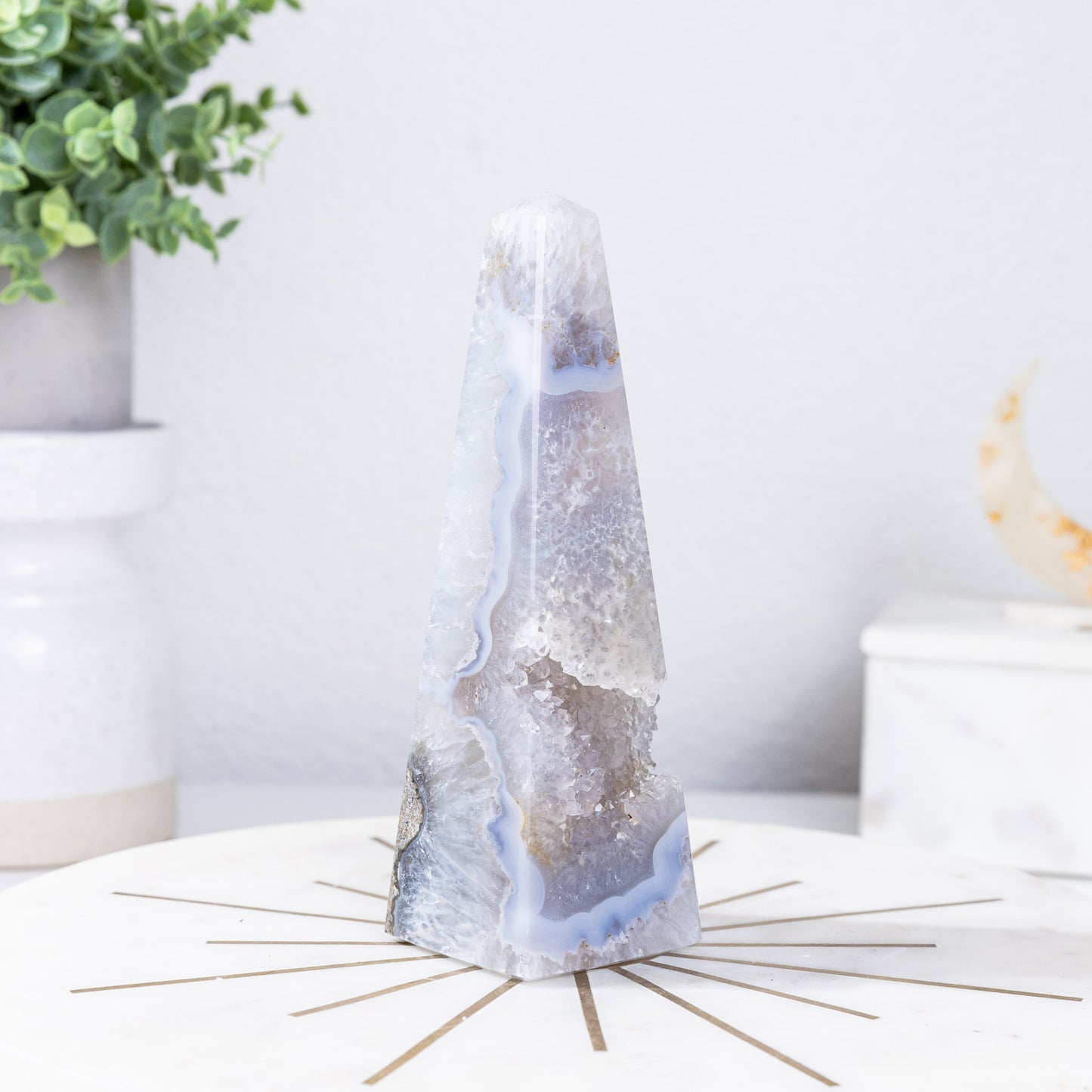 DRUZY AGATE OBELISK