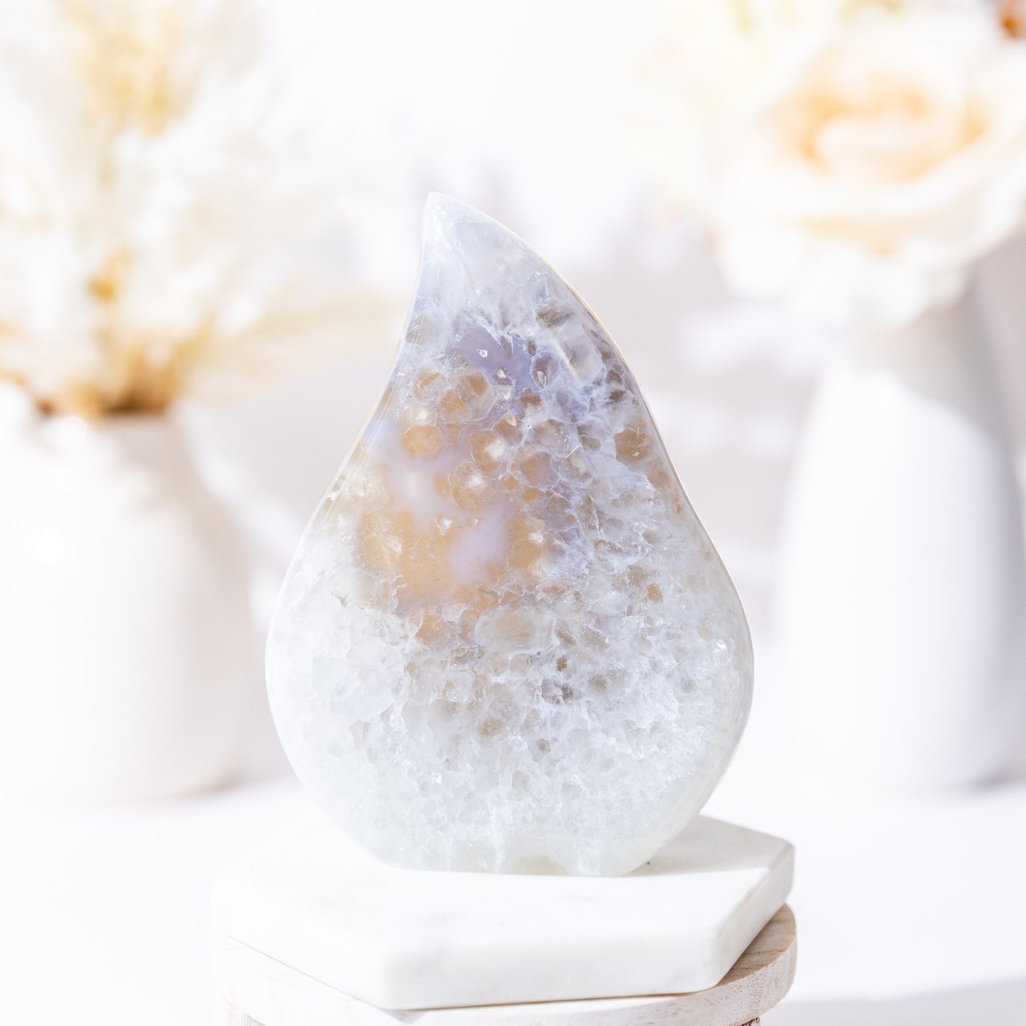 DRUZY AGATE FLAME - ICY CREAM