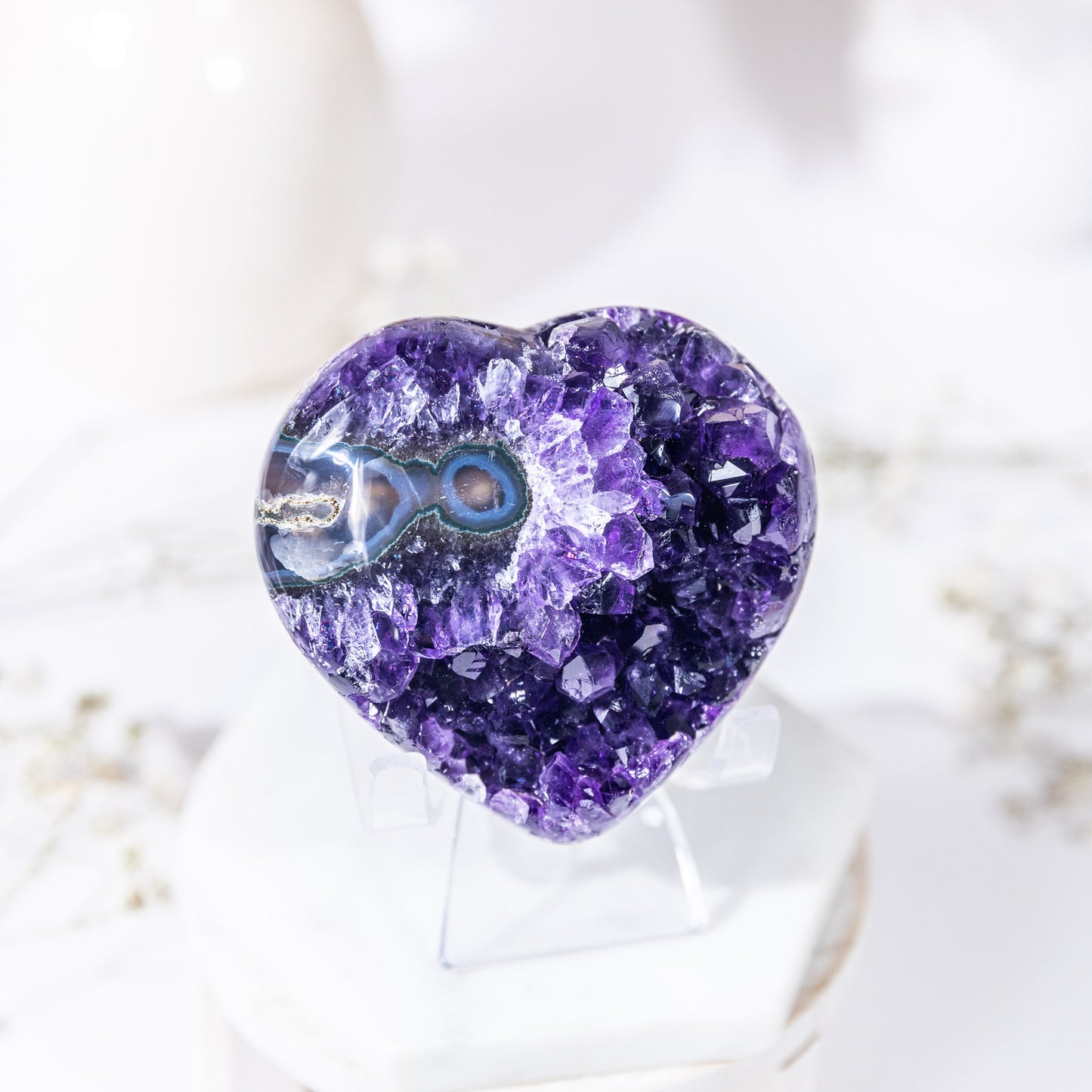 AMETHYST CLUSTER HEART (URUGUAYAN)