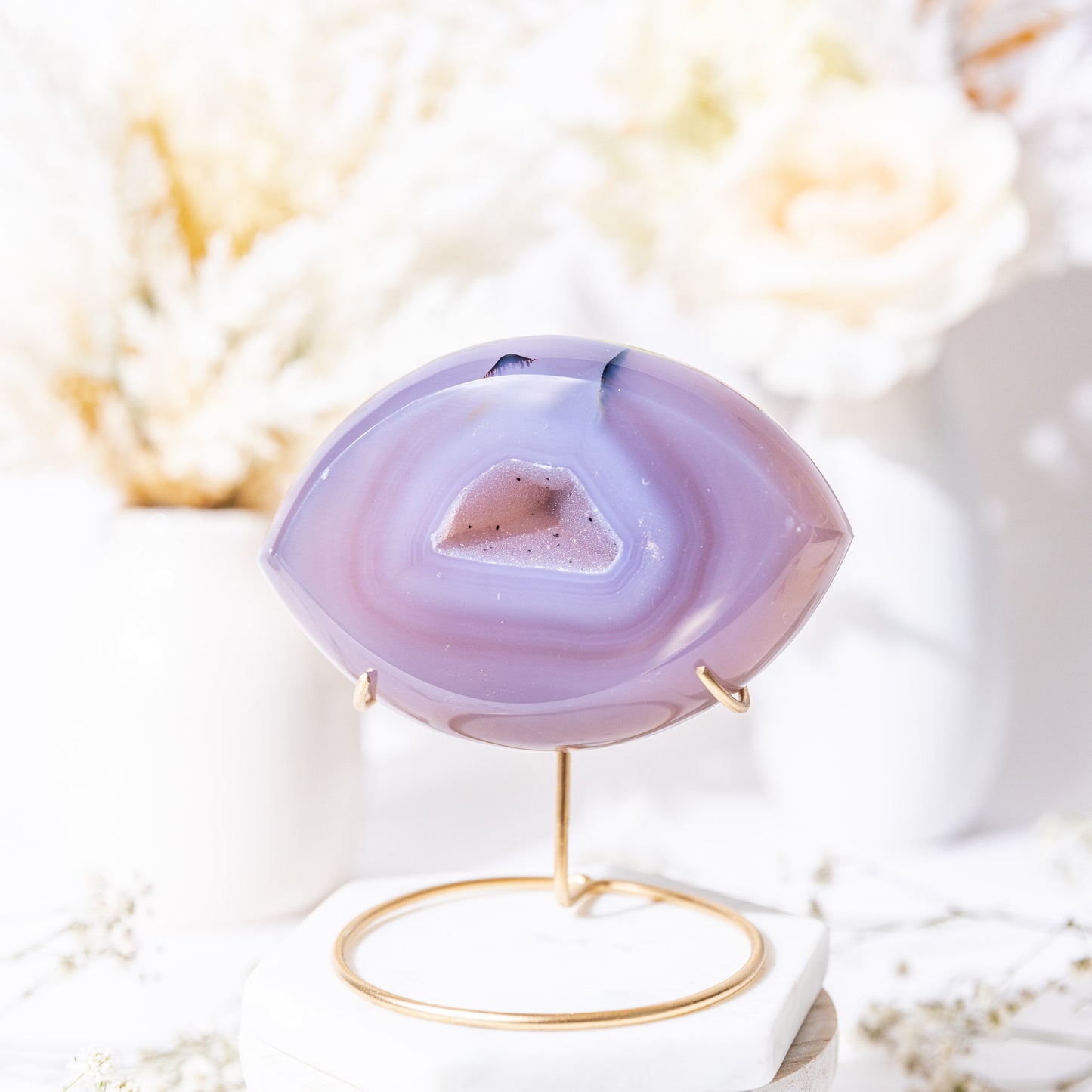 DRUZY AGATE EYE - PURPLE/LILAC