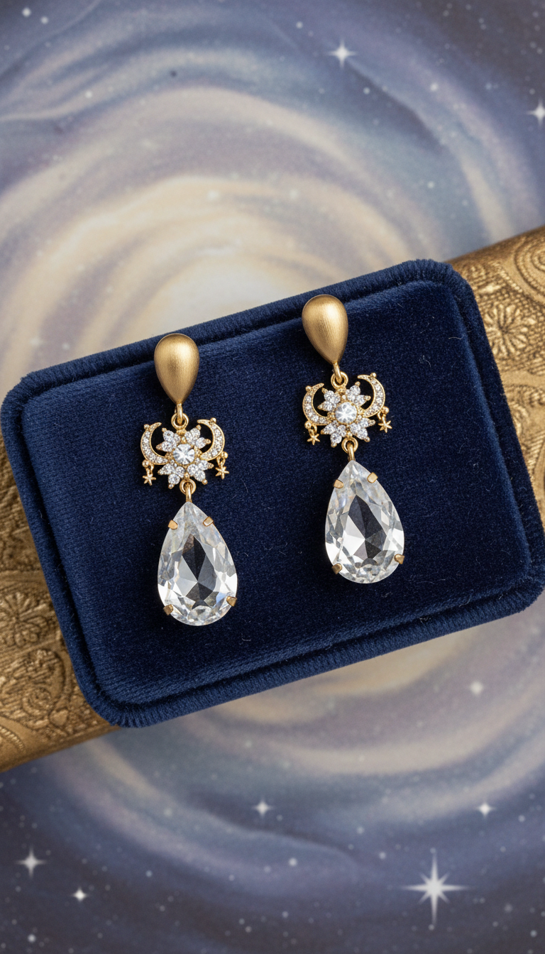 Starlit Crystal Drop Earrings